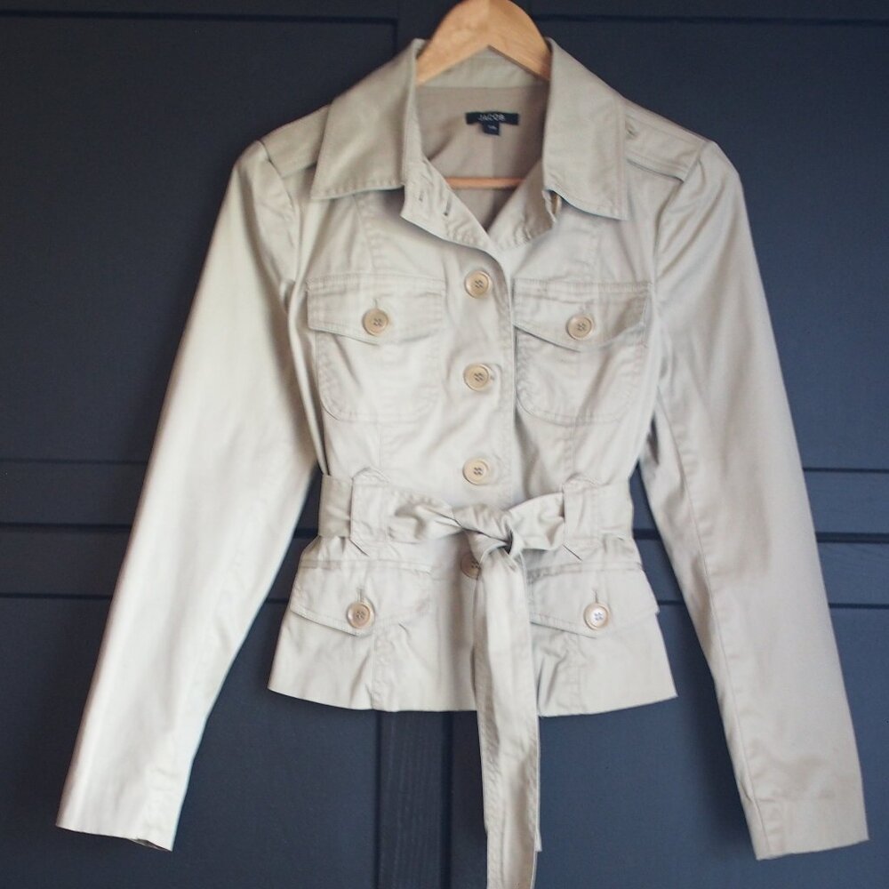 Jacob | Vintage Button Up Belted Cotton Jacket